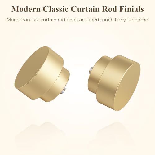 HEI! DEAR Gold Curtain Rods 72 to 144 Inch(6-12FT),1 Inch Long Curtain Rod,Adjustable Heavy Duty Curtain Rods,Modern Decorative Drapery Rods,Telescoping Window Single Curtains Rods 36-150",Brass Gold