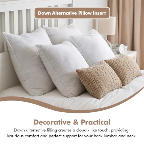 MIULEE 22x22 Inch Synthetic Down Alternative Pillow Insert