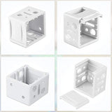 6 Pieces 1 Inch Blind Brackets White Profile Box Mounting Window Blinds Headrail Bracket, White