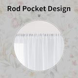 Floral Sheer Curtains for Living Room 84 inch Length 2 Panels Set Elegant Yellow Flower Spring Printed Window Curtain Chiffon Drapes for Bedroom