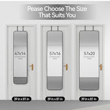 SCWF-GZ 47x14 Mirror Rectangle Full Body Length Door Hanging Wall Mounted Metal Aluminum Alloy Frame Dressing Make-up Mirrors for Entryway Bedroom Bathroom Living Room 47 14 inch Black