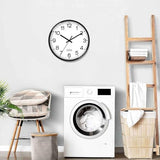 XFM Wall Clock 8 Inch Modern Small Wall Clocks Battery Operated Silent Non-Ticking Black Classic Analog Clock for Home Office Kitchen Bedroom Decor