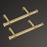 MODE Premium Collection Side Mount 1 1/8" Diameter Curtain Rod Set of Two with Brushed Gold End Cap Finials and Steel Wall Mounted 12” to 20” Adjustable Curtain Rods, Brushed Gold