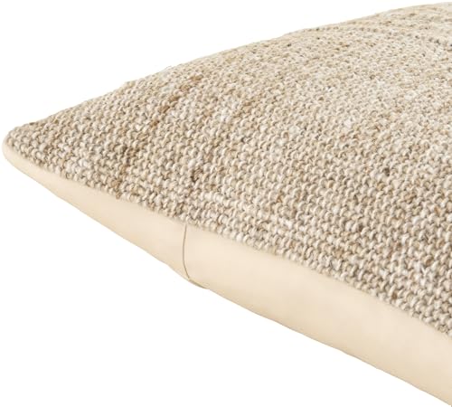 Livabliss x Galey Alix Westport Modern Indoor/Outdoor Accent Pillow, Poly Insert, 20" L x 20" W, Khaki