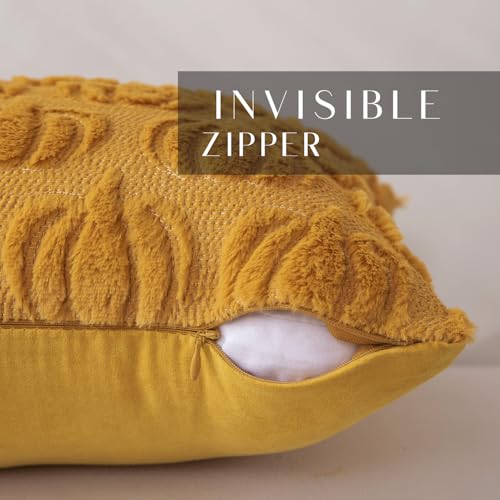 DFXSZ Fall Pillow Covers 16x16 2Pcs Yellow Pumpkin Fall Decoration for Home