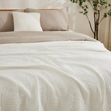 EMME Cotton Muslin Large Throw Blanket Couch 4-Layer Breathable Gauze Soft Lightweight Bed Blankets Adults (50"x71")