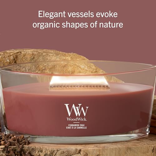 WoodWick Cinnamon Chai Scented Candle, Crackling Wick, 16oz