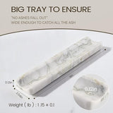 Koville Marble Incense Holder, Incense Holder for Sticks, Incense Sticks Holder Ash Catcher for Meditation Yoga SPA, Natural Stone Incense Burner, Home Table Decor (Bianco Palomino)