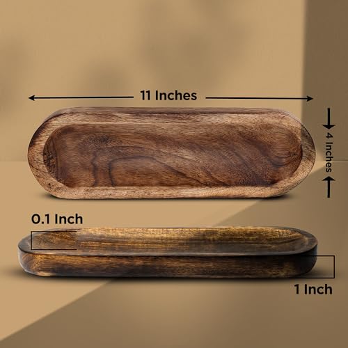 raajsee Wooden Brown Incense Holder -Incense Burner Holder –Ash Catcher - Incense Stick Holder - Meditation & Yoga - Great Gift for Any Occasion Size 11x4 inch