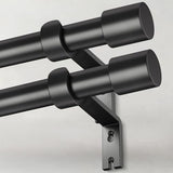 2 Pack Curtain Rods for Windows 28 to 48, 1 Inch Black Curtain Rod Adjustable, Heavy Duty Curtains Rods Modern Style for Bedroom/Living Room/Kitchen, 32"-60"