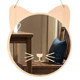 iCAGY Plastic Kids Mirror for Wall - Kids Safety, Hanging, Acrylic, Non-Glass and Unbreakable - Cat Decoration Mirror for Kid's Playroom 10"