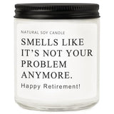 Retirement Gifts for Woman Men, Happy 2026 Retirement Candle, Funny Retired Farewell Gifts for Coworkers, Teacher, Nurse, Boss, Friends - Lavender Scented (7oz)