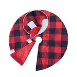 2 Pack Christmas Tree Skirt Decorations 15 Inch Mini Xmas Tree Skirt, Buffalo Plaid Tree Skirt for Family Christmas Party Holiday Decoration