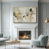 YJYart Gold Line Home Wall Decor Abstract Wall Art Neutral Canvas Artwork 32"x48" Decorations for Bedroom Large Paintings for Living Room