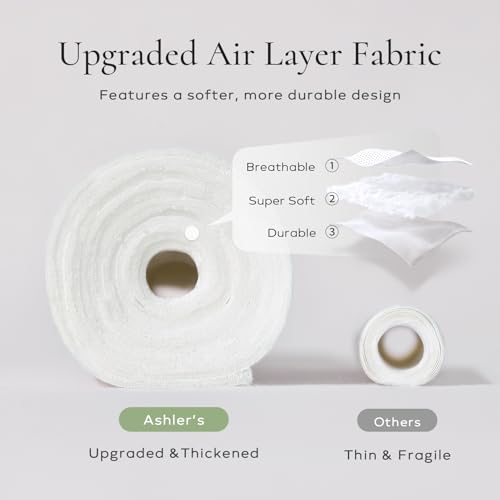 Ashler Throw Pillows Insert- 18x18 Pillow Inserts with Air Layer, Premium Bed and Couch Pillows - Indoor Decorative Throw Pillow, Square Cushion Sham Stuffer, Pack of 2, White