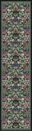 Washable Hallway Runner Rug 2'6"x10': Vintage Floral Botanical Runner Rug - Machine Washable Non Slip Low Pile Soft Foldable Carpet - Long Kitchen Hallway Entryway Indoor Rug - 2'6"x10' Green