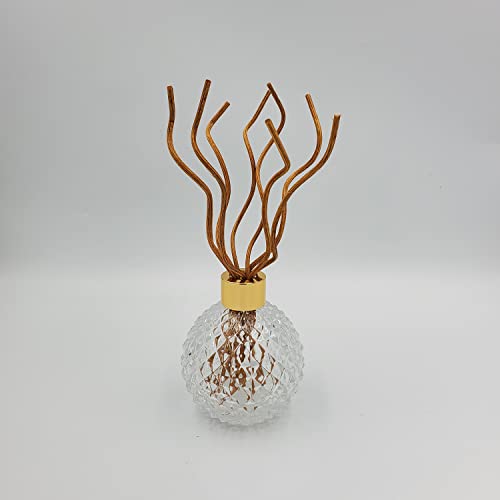 11 inch Wavy Rattan Reed Diffuser Sticks 50PCS Natural Rattan Fragrance Aromatherapy Volatile Replacement RefillEssential Oil Aroma Diffuser Replacements Sticks for own Space (50PCS, Light Brown)