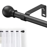 Small Window Curtain Rod 28 to 44 Inch, Heavy Duty Matte Black Adjustable Splicing Curtain Rods With Brackets for Living Room, Bedroom, Sliding Glass Door, Patio, Cafe Shop