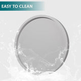 Silicone Bathroom Tray Coffee Table Decor Perfume Organizer, 9" Light Grey