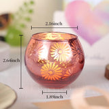 Pink Mercury Glass Votive Candle Holders Set of 12