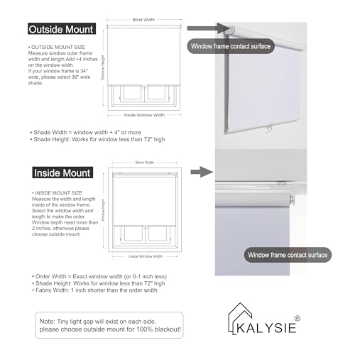 Cordless Roller Shades 100% Blackout Blinds for Windows and Doors, Pull Down Room Darkening Window Shades, Easy to Install for Home and Office, White, Fixed 75 Inches High, 21 Inches Width