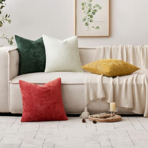 MIULEE Decorative Couch Throw Pillow Covers 20x20 in Christmas Green 2 Pack