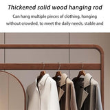Floor Mirror All Solid Wood Coat Rack, Floor-Standing, Bedroom, Home, Living Room, Clothes Rack, Dressing Mirror, One-in-One Full-Length Mirror, Clothes Rack Standing Mirror(120CM)