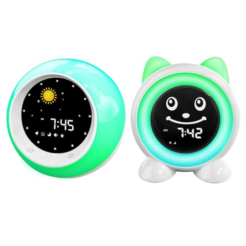 Sun & Moon Rise Kids Alarm Clock + Time to Wake Kids Alarm Clock Sleep Trainer Kit