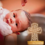 OkiyiD Baptism Gift for Girl Boy, Christening Gifts, Cross 3D Night Light LED Illusion Lamp,Soft Warm Lamp for Kids Bedroom Decoration, You are a Child of God