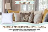 Pillowflex Premium Polyester Pillow Insert – 15x15 - Square Pillows Form, Machine Washable, Soft Sham Supports, Decorative Form for Covers and Throw Pillows, Hypoallergenic - Made in USA - 2 Pack