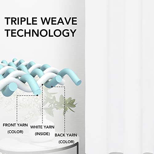 Easy-Going Rod Pocket Blackout Curtains for Bedroom, Room Darkening Window Curtains for Living Room, Thermal Insulated Noise Reduction Solid Window Drapes, 2 Panels(42x63 in, White)