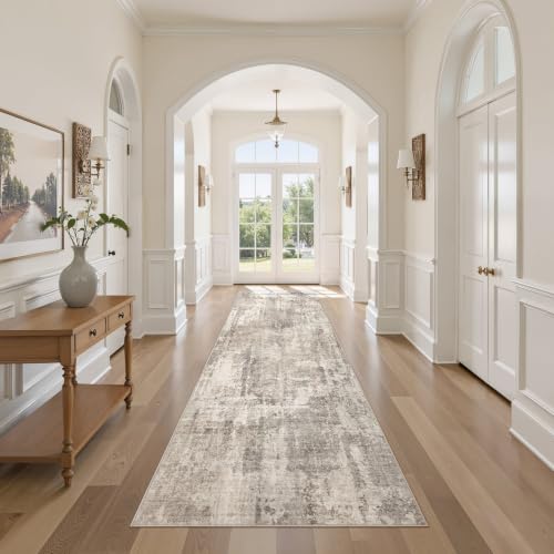 3x10 Washable Runner Rug for Hallway Abstract Soft Carpet Runner
