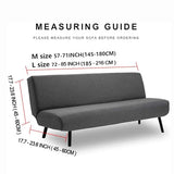 Luxury Velvet Futon Bed Covers Slipcovers with Elastic Band, Soft Armless Futon Cover 3/2 Seater Stretch Sofa Bed Slipcover, Thick Plush Futon Cover Stretch Armless Sofa Bed Washable,F,M1