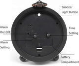 TooTa Vintage Retro Analog Alarm Clock, 4.5 inch Super Silent Non Ticking Small Clock with Night Light, Battery Operated, Simply Design, for Living Room, Bedroom, Bedside, Desk, Gift Clock (Arabic)