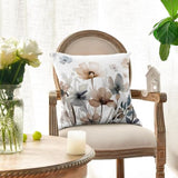 AVOIN colorlife Poppy Flowers Chinoiserie Pillow Covers 18x18 Inch Set of 2