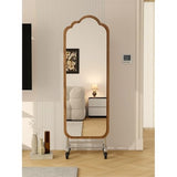 FKEE55UED Floor Portable Stainless Steel Full-Length Mirror Home Bedroom Dressing Mirror