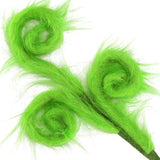 Kesywale 4 Pieces Green Furry Christmas Picks 17" Furry Spiral Curly Sprays Elf Ornaments Stems for Christmas Tree Topper Filler Branches Home Office Holiday Party Decorations Gifts (Green, 4)