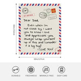 Gift for Dad from Daughter Son, Dear Dad Blanket for Father's Day, Throw Blankets Anniversary Birthday Super Soft Flannel Throw Blankets for Christmas Valentines Day for Bed Couch(50’’x60’’)