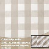 Beige Buffalo Plaid Check Curtain Panels 84 Inch Length,Tan Buffalo Gingham Rustic Farmhouse Style Rod Pocket Window Drapes Treatment for Bedroom Living Room,2 Panels,40" Wx84 L,Beige/White