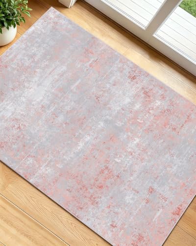OLANLY 2x3 Washable Small Rug Non Slip Indoor Door Mat for Entryway Bedside