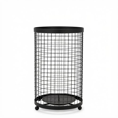 Hosley Large Candle Holder - Black Pillar Candle Cover/Sleeve, 9.75" High, Metal Rustic Farmhouse Decor, Candle Shade for Spa Aromatherapy, Weddings, Home Office, Candle Garden