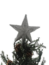 Kurt Adler 4" Petite Treasures Silver Glittered Mini Star Christmas Tree Topper - Unlit