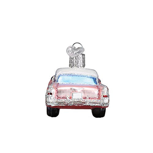 Old World Christmas Glass Blown Ornament Classic Car (46023) , Pink