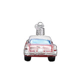 Old World Christmas Glass Blown Ornament Classic Car (46023) , Pink
