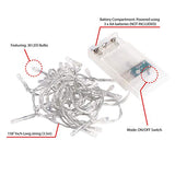 30 Mini Bulb LED Battery Operated Fairy String Lights in White, for Christmas, Wedding, Decoration, Crafts (158" inch Long String)