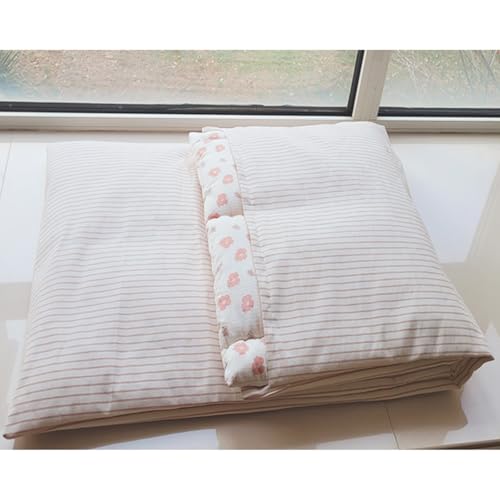 Thickened Canvas Japanese Floor Mattress Cover, Checked Plaid Futon Mattress Cover with Zipper Grid Printed Guest Sleeping Mat for Floor Futon Covers Slipcovers Washable,E,130x65cm