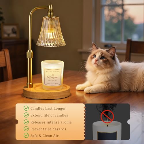 Candle Warmer Lamp with Timer Dimmable,Birthday Gifts for Women Mom Sister,Adjustable Height Wax Melt Warmer for Jar Candles,House Warming Gifts New Home,Ideal for Office,Dorm,Bedroom Home Decor