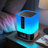 Hetyre Night Light Bluetooth Speaker, 5 in 1 Touch Control Bedside Lamp Dimmable Multi-Color Changing, Bedroom Alarm Clock, Best Birthday Gift Ideas for 10 11 12 13 14 Year Old Teenage Girls/Boys