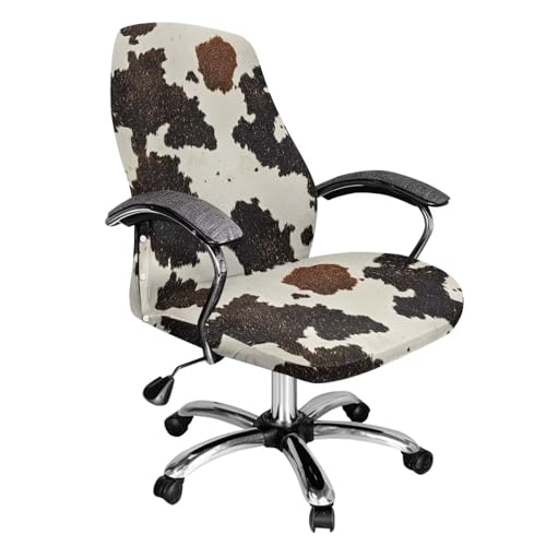 Cow Print Universal Office Chair Cover Stretchable Elastic Desk Chair Cover Dustproof Computer Chairs Slipcover