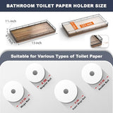 Acacia Bathroom Toilet Tank Tray, 13" Wood Toilet Paper Storage Basket Back of Toilet Basket Organizer, Vanity Tray for Perfume Makeup Candle Kitchen Counter Coffee Table Decor